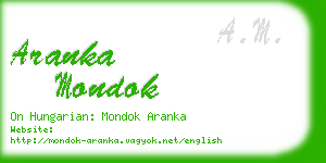 aranka mondok business card